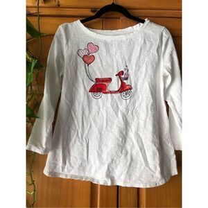 Talbots Red Scooter 3/4 Sleeve Top Size S